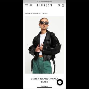 XS Lioness biker style oversized jacket
